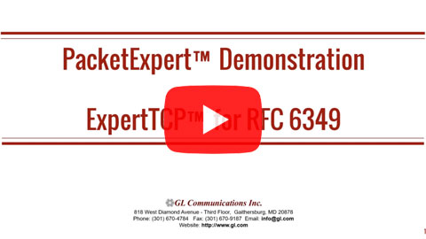  PacketExpert™ Demonstration ExpertTCP™ RFC 6349