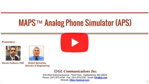 MAPS™ Analog Phone Simulator